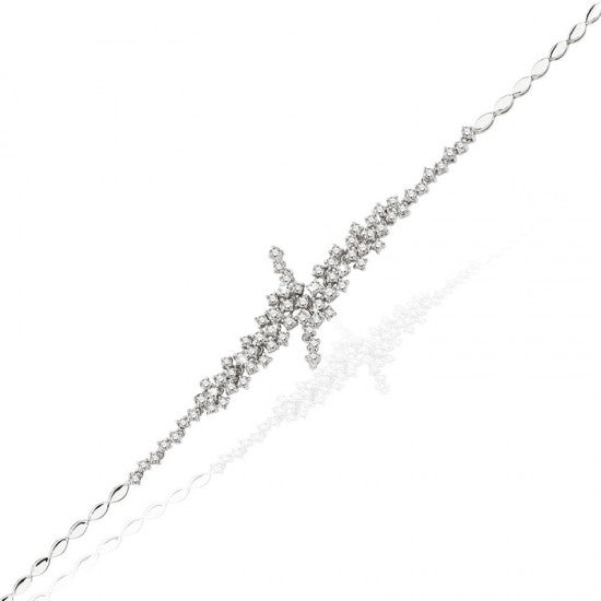 Диамантена гривна бяло злато 2.30 карата